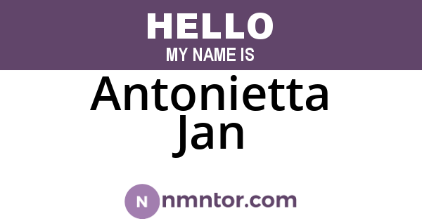Antonietta Jan