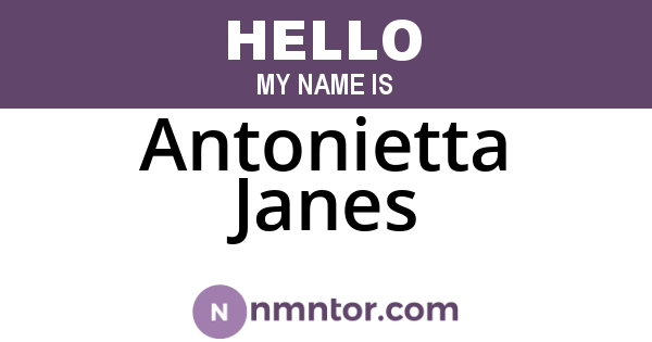 Antonietta Janes