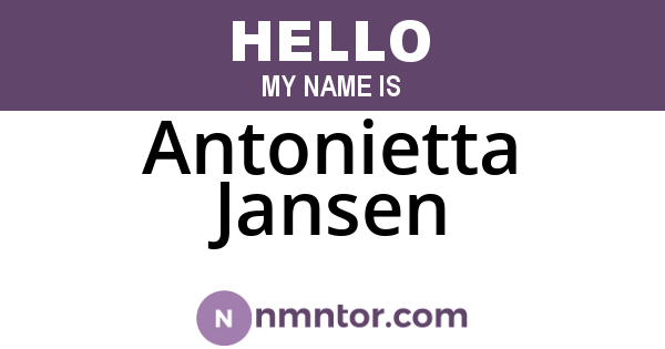 Antonietta Jansen