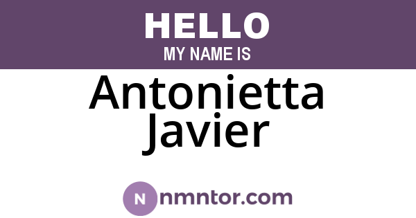 Antonietta Javier