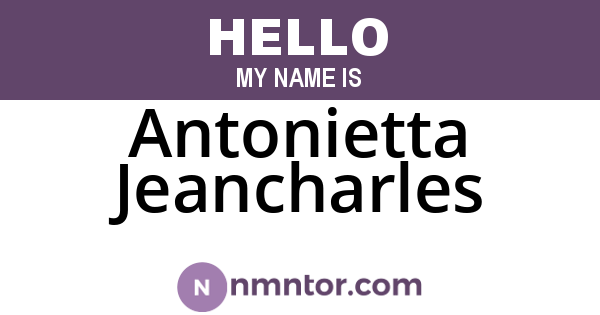 Antonietta Jeancharles