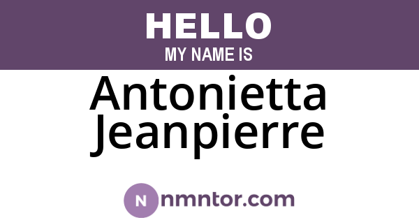 Antonietta Jeanpierre