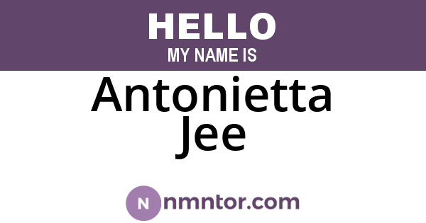 Antonietta Jee