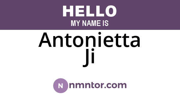 Antonietta Ji