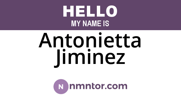 Antonietta Jiminez