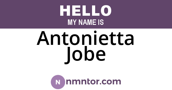 Antonietta Jobe