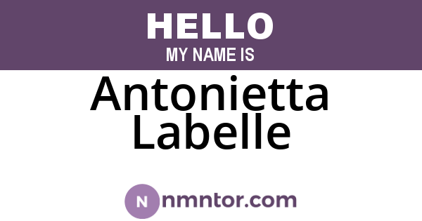 Antonietta Labelle