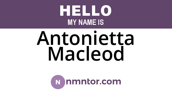 Antonietta Macleod