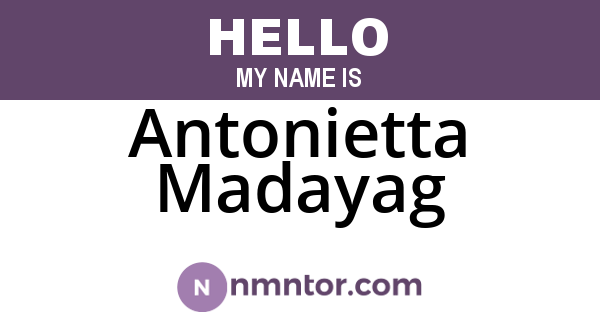 Antonietta Madayag