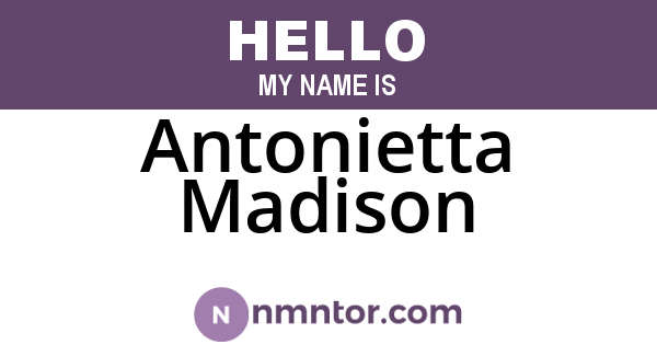 Antonietta Madison