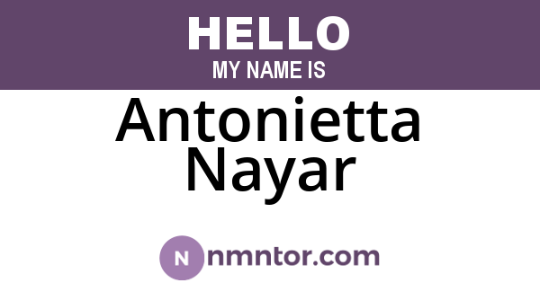 Antonietta Nayar