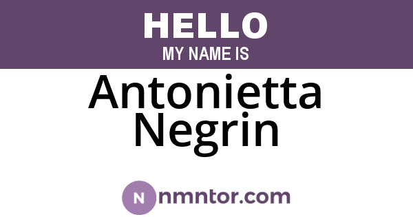 Antonietta Negrin