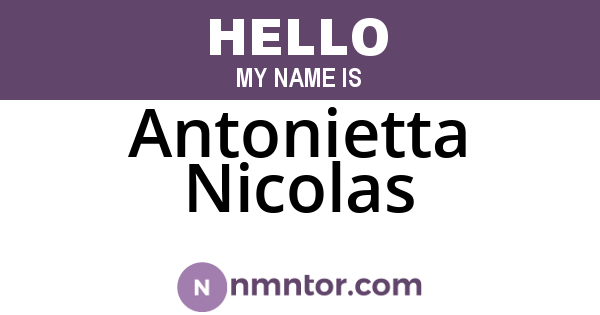Antonietta Nicolas