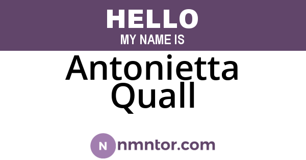 Antonietta Quall