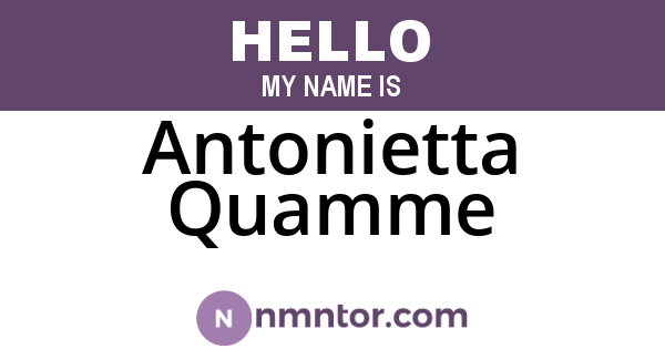 Antonietta Quamme
