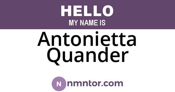 Antonietta Quander