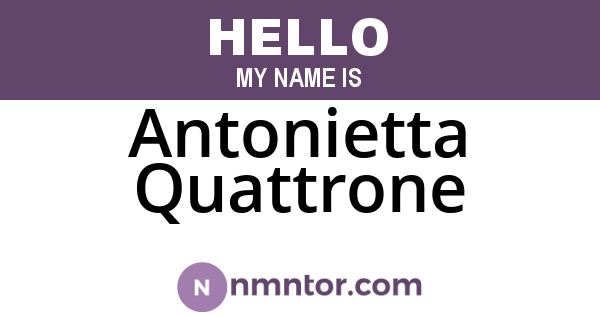 Antonietta Quattrone