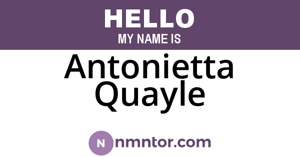 Antonietta Quayle