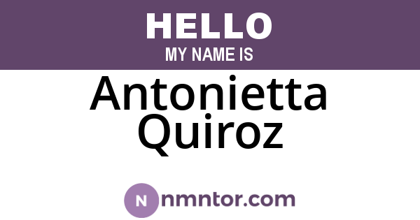 Antonietta Quiroz