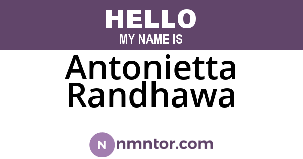 Antonietta Randhawa