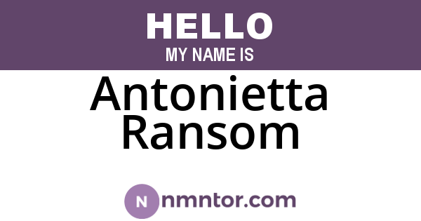Antonietta Ransom