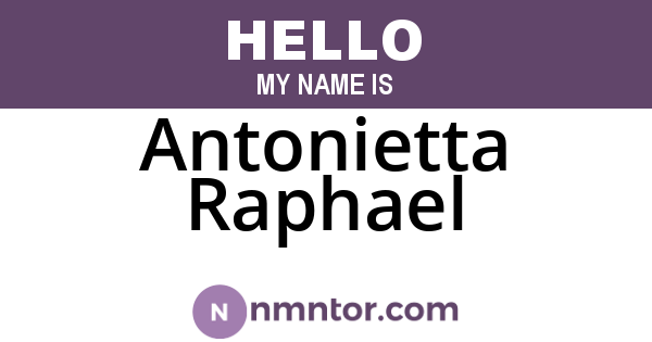 Antonietta Raphael