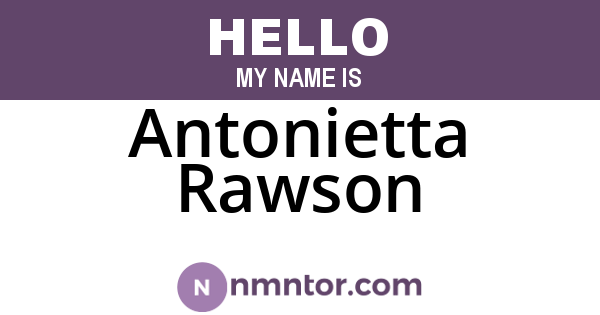 Antonietta Rawson