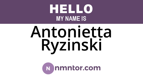 Antonietta Ryzinski