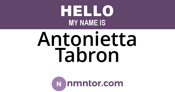 Antonietta Tabron