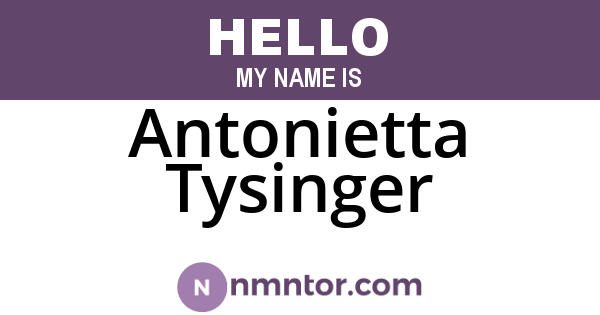 Antonietta Tysinger