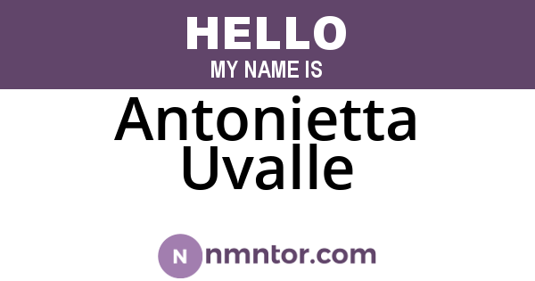 Antonietta Uvalle