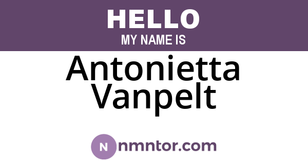 Antonietta Vanpelt