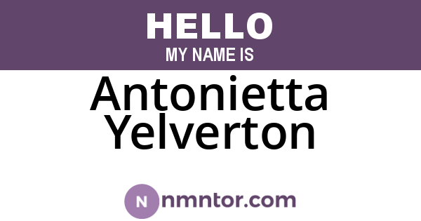 Antonietta Yelverton