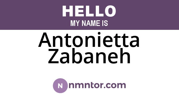 Antonietta Zabaneh
