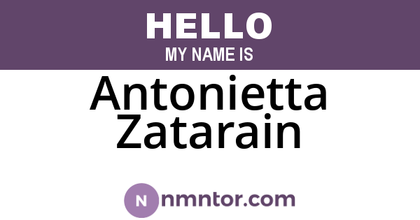 Antonietta Zatarain