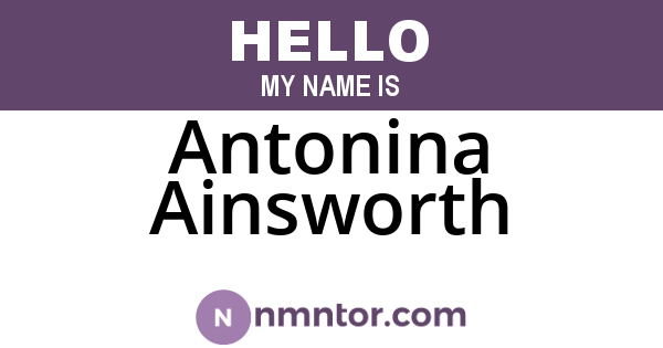 Antonina Ainsworth