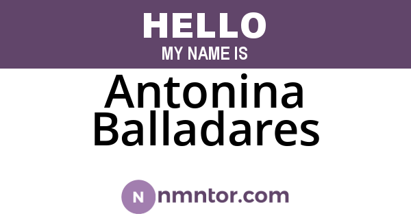 Antonina Balladares