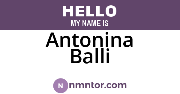 Antonina Balli