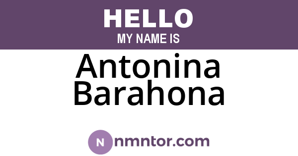 Antonina Barahona