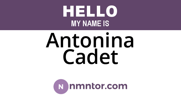Antonina Cadet