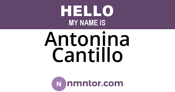 Antonina Cantillo
