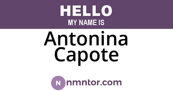 Antonina Capote