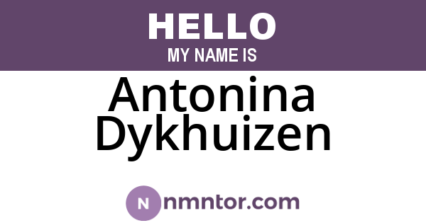 Antonina Dykhuizen