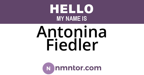 Antonina Fiedler
