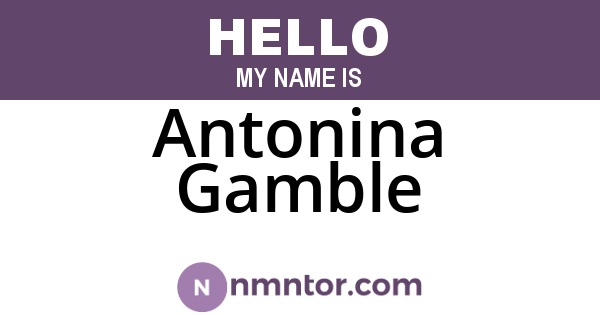 Antonina Gamble