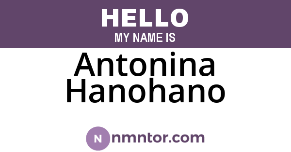 Antonina Hanohano