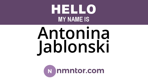 Antonina Jablonski