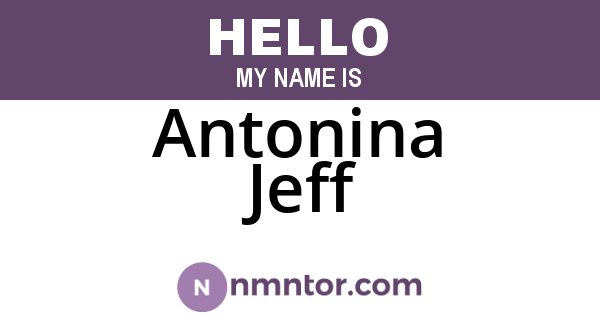 Antonina Jeff