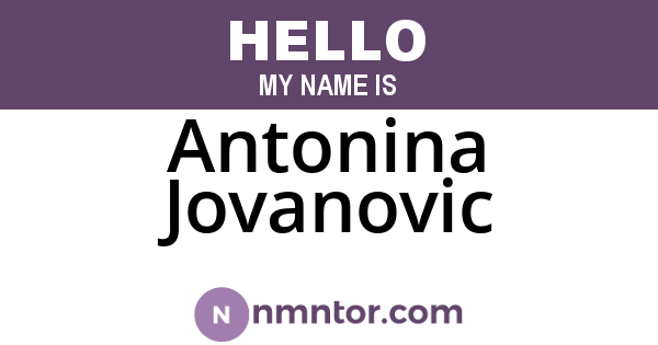 Antonina Jovanovic
