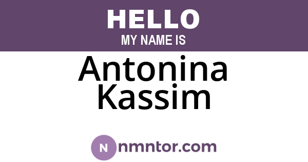 Antonina Kassim